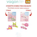 Vagonlife 4'lü Saç Toka Seti Önce Birleştir,sonra Tak (2 Paket 4 Adet Gönderilir) Yapı Toka Seti Ff - 7101-7134