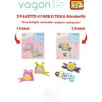 Vagonlife 4'lü Saç Toka Seti Önce Birleştir,sonra Tak (2 Paket 4 Adet Gönderilir) Yapı Toka Seti Ff - 7101-7135