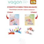 Vagonlife 4'lü Saç Toka Seti Önce Birleştir,sonra Tak (2 Paket 4 Adet Gönderilir) Yapı Toka Seti Ff - 7104-7123