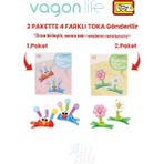 Vagonlife 4'lü Saç Toka Seti Önce Birleştir,sonra Tak (2 Paket 4 Adet Gönderilir) Yapı Toka Seti Ff - 7104-7132