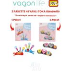 Vagonlife 4'lü Saç Toka Seti Önce Birleştir,sonra Tak (2 Paket 4 Adet Gönderilir) Yapı Toka Seti Ff - 7104-7133