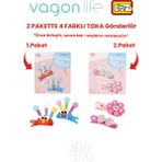 Vagonlife 4'lü Saç Toka Seti Önce Birleştir,sonra Tak (2 Paket 4 Adet Gönderilir) Yapı Toka Seti Ff - 7104-7134