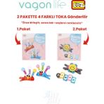 Vagonlife 4'lü Saç Toka Seti Önce Birleştir,sonra Tak (2 Paket 4 Adet Gönderilir) Yapı Toka Seti Ff - 7104-7135