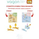 Vagonlife 4'lü Saç Toka Seti Önce Birleştir,sonra Tak (2 Paket 4 Adet Gönderilir) Yapı Toka Seti Ff - 7110-7115