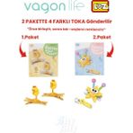 Vagonlife 4'lü Saç Toka Seti Önce Birleştir,sonra Tak (2 Paket 4 Adet Gönderilir) Yapı Toka Seti Ff - 7110-7116