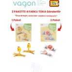 Vagonlife 4'lü Saç Toka Seti Önce Birleştir,sonra Tak (2 Paket 4 Adet Gönderilir) Yapı Toka Seti Ff - 7110-7123