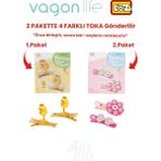 Vagonlife 4'lü Saç Toka Seti Önce Birleştir,sonra Tak (2 Paket 4 Adet Gönderilir) Yapı Toka Seti Ff - 7110-7134
