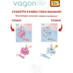 Vagonlife 4'lü Saç Toka Seti Önce Birleştir,sonra Tak (2 Paket 4 Adet Gönderilir) Yapı Toka Seti Ff - 7113-7115