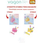 Vagonlife 4'lü Saç Toka Seti Önce Birleştir,sonra Tak (2 Paket 4 Adet Gönderilir) Yapı Toka Seti Ff - 7113-7116