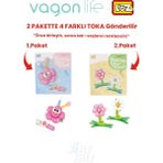 Vagonlife 4'lü Saç Toka Seti Önce Birleştir,sonra Tak (2 Paket 4 Adet Gönderilir) Yapı Toka Seti Ff - 7113-7132