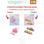 Vagonlife 4'lü Saç Toka Seti Önce Birleştir,sonra Tak (2 Paket 4 Adet Gönderilir) Yapı Toka Seti Ff - 7113-7136