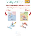 Vagonlife 4'lü Saç Toka Seti Önce Birleştir,sonra Tak (2 Paket 4 Adet Gönderilir) Yapı Toka Seti Ff - 7115-7123