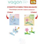 Vagonlife 4'lü Saç Toka Seti Önce Birleştir,sonra Tak (2 Paket 4 Adet Gönderilir) Yapı Toka Seti Ff - 7115-7132