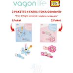 Vagonlife 4'lü Saç Toka Seti Önce Birleştir,sonra Tak (2 Paket 4 Adet Gönderilir) Yapı Toka Seti Ff - 7115-7134