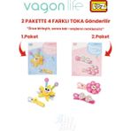 Vagonlife 4'lü Saç Toka Seti Önce Birleştir,sonra Tak (2 Paket 4 Adet Gönderilir) Yapı Toka Seti Ff - 7116-7134