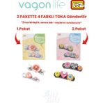 Vagonlife 4'lü Saç Toka Seti Önce Birleştir,sonra Tak (2 Paket 4 Adet Gönderilir) Yapı Toka Seti Ff - 7123-7133