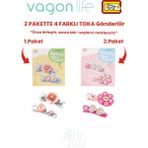 Vagonlife 4'lü Saç Toka Seti Önce Birleştir,sonra Tak (2 Paket 4 Adet Gönderilir) Yapı Toka Seti Ff - 7123-7134