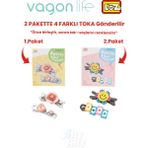 Vagonlife 4'lü Saç Toka Seti Önce Birleştir,sonra Tak (2 Paket 4 Adet Gönderilir) Yapı Toka Seti Ff - 7123-7135