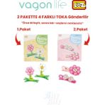 Vagonlife 4'lü Saç Toka Seti Önce Birleştir,sonra Tak (2 Paket 4 Adet Gönderilir) Yapı Toka Seti Ff - 7132-7134