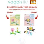 Vagonlife 4'lü Saç Toka Seti Önce Birleştir,sonra Tak (2 Paket 4 Adet Gönderilir) Yapı Toka Seti Ff - 7132-7135