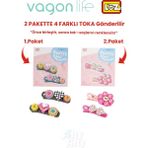 Vagonlife 4'lü Saç Toka Seti Önce Birleştir,sonra Tak (2 Paket 4 Adet Gönderilir) Yapı Toka Seti Ff - 7133-7134