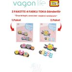 Vagonlife 4'lü Saç Toka Seti Önce Birleştir,sonra Tak (2 Paket 4 Adet Gönderilir) Yapı Toka Seti Ff - 7133-7135
