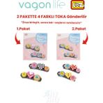 Vagonlife 4'lü Saç Toka Seti Önce Birleştir,sonra Tak (2 Paket 4 Adet Gönderilir) Yapı Toka Seti Ff - 7133-7136