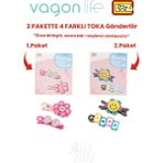 Vagonlife 4'lü Saç Toka Seti Önce Birleştir,sonra Tak (2 Paket 4 Adet Gönderilir) Yapı Toka Seti Ff - 7134-7135