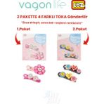 Vagonlife 4'lü Saç Toka Seti Önce Birleştir,sonra Tak (2 Paket 4 Adet Gönderilir) Yapı Toka Seti Ff - 7134-7136