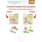 Vagonlife 4'lü Saç Toka Seti Önce Birleştir,sonra Tak (2 Paket 4 Adet Gönderilir) Yapı Toka Seti Ff
