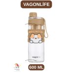 Vagonlife 600 ML KEDİ FİGÜRLÜ SU MATARASI ( RAHAT İÇİM-SÜZGEÇLİ )