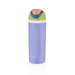 Vagonlife 600ml Pipetli/Pipetsiz Kullanım 6 Saat Sıcak/Soğuk El Askılı Paslanmaz Çelik Termos (Mor-Yeşil)