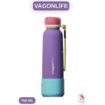 Vagonlife 750 ml Canlı Renkler Bilek Askılı Paslanmaz Çelik Termos - Mor