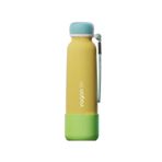 Vagonlife 750ml Düz Renkli Pipetli/Pipetsiz Kullanım İpli El Askılı Kaymaz Tabanlı Paslanmaz Çelik Termos (Sarı)