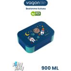 Vagonlife 900 ml Tek Kat 3 Bölme Çocuk Beslenme Kutusu -FFB1270 - Mavi