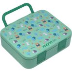 Vagonlife Bento 1000ML Lunchbox Yeni Koleksiyon Tek Katlı 3 Bölmeli Abs Plastik Çocuk Sefer Tası Yemek Kutusu - Yeşil