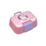 Vagonlife Bento 1030ml Lunchbox Tek Katlı 3 Bölmeli PP Plastik Sefer Tası Yemek Kutusu (Pembe)