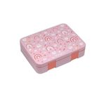 Vagonlife Bento 1300ml Lunchbox Tek Katlı 4 Bölmeli ABS Plastik Çocuk Sefer Tası Yemek Kutusu (Pembe)