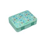 Vagonlife Bento 1300ml Lunchbox Tek Katlı 4 Bölmeli ABS Plastik Çocuk Sefer Tası Yemek Kutusu (Yeşil)