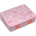 Vagonlife Bento 1300ML Lunchbox Yeni Koleksiyon Tek Katlı 4 Bölmeli Abs Plastik Çocuk Sefer Tası Yemek Kutusu - Pembe