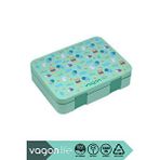 Vagonlife Bento 1300ML Lunchbox Yeni Koleksiyon Tek Katlı 4 Bölmeli Abs Plastik Çocuk Sefer Tası Yemek Kutusu - Yeşil
