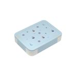 Vagonlife Bento 1330ml Lunchbox Tek Katlı 5 Bölmeli PP Plastik Çocuk Sefer Tası Yemek Kutusu (Mavi)