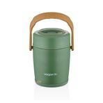 Vagonlife Bento 1600ml Lunchbox 2 Kaseli 4-6 Saat Sıcak/Soğuk Termos Özellikli Çelik Sefer Tası Yemek Kutusu (Yeşil)
