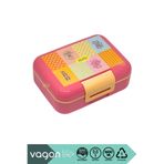 Vagonlife Bento 1600ml Lunchbox Sevimli Kedi Desenli Tek Katlı 2 Bölmeli PP Plastik Sefer Tası Yemek Kutusu