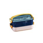 Vagonlife Bento 1600ml Lunchbox Yeni Koleksiyon 2 Katlı Çelik Sefer Tası Yemek Kutusu