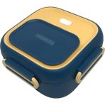 Vagonlife Bento 500ml Lunchbox Tek Katlı Çelik Sefer Tası Yemek Kutusu (Lacivert-Sarı)