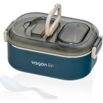 Vagonlife Bento 550ML Lunchbox Yeni Koleksiyon Tek Katlı Bölmesiz Çelik Sefer Tası Yemek Kutusu - Lacivert