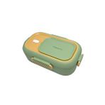 Vagonlife Bento 550ml Lunchbox Yeni Koleksiyon Tek Katlı Çelik Sefer Tası Yemek Kutusu Açık Yeşil-sarı