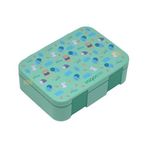Vagonlife Bento 700ml Lunchbox Tek Katlı 3 Bölmeli ABS Plastik Çocuk Sefer Tası Yemek Kutusu (Yeşil)