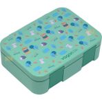 Vagonlife Bento 700ML Lunchbox Yeni Koleksiyon Tek Katlı 3 Bölmeli Abs Plastik Çocuk Sefer Tası Yemek Kutusu - Yeşil